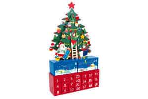 køb det sjove julekalender træ til børnenes pakker